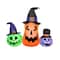 4.5ft. Airblown® Inflatable Halloween Whimsical Pumpkin Trio with Hats Scene